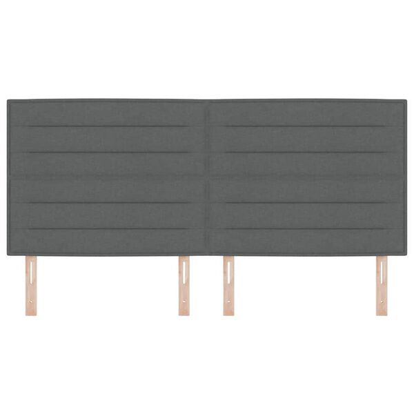 vidaXL Čelo postele s čelo Tmavě &scaron;ed&aacute; 200 cm Uměl&aacute; kůže