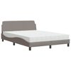 vidaXL Postel s matrac&iacute; Dover taupe 140 x 190 cm textil