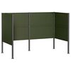 vidaXL Z&aacute;stěna na popelnice 167 x 85 x 113 cm Ocel Olivově zelen&aacute;