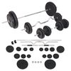 vidaXL Sada činek barbell a dumbbell 90 kg