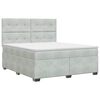 vidaXL Postel boxspring s matrac&iacute; Světle &scaron;ed&aacute; 160 x 200 cm Samet