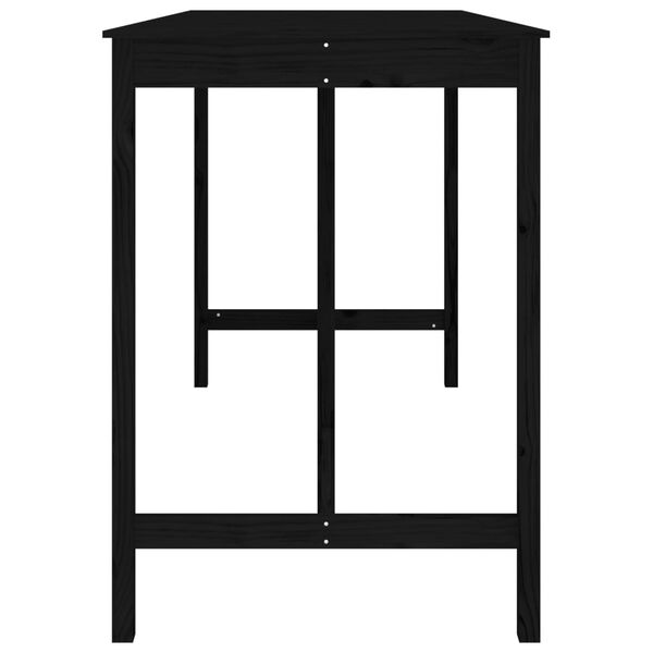 vidaXL Barov&yacute; stolek čern&yacute; 180 x 80 x 110 cm masivn&iacute; borov&eacute; dřevo