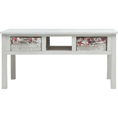 vidaXL Konferenční stolek bílý 99,5 x 60 x 48 cm dřevo