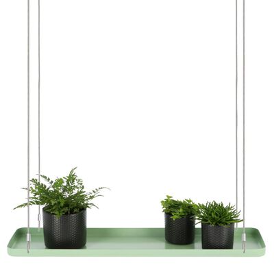 Esschert Design Závěsný podnos na rostliny obdélníkový zelený L