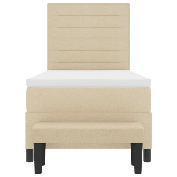 vidaXL Postel s boxspringem s matrac&iacute; Kr&eacute;mov&aacute; 80 x 200 cm textil