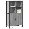 vidaXL Highboard &scaron;ed&yacute; sonoma 79,5 x 35,5 x 137,5 cm kompozitn&iacute; dřevo