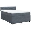 vidaXL Box spring postel s matrac&iacute; tmavě &scaron;ed&aacute; 160x200 cm samet