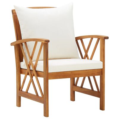 vidaXL Zahradní židle s poduškami 2 ks masivní akáciové dřevo