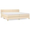 vidaXL Box spring postel s matrac&iacute; kr&eacute;mov&aacute; 200x200 cm textil