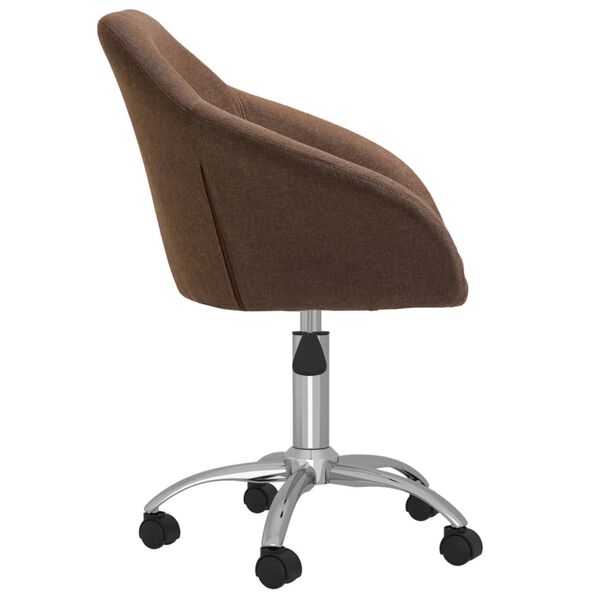 vidaXL Otočn&eacute; j&iacute;deln&iacute; židle 6 ks hněd&eacute; textil