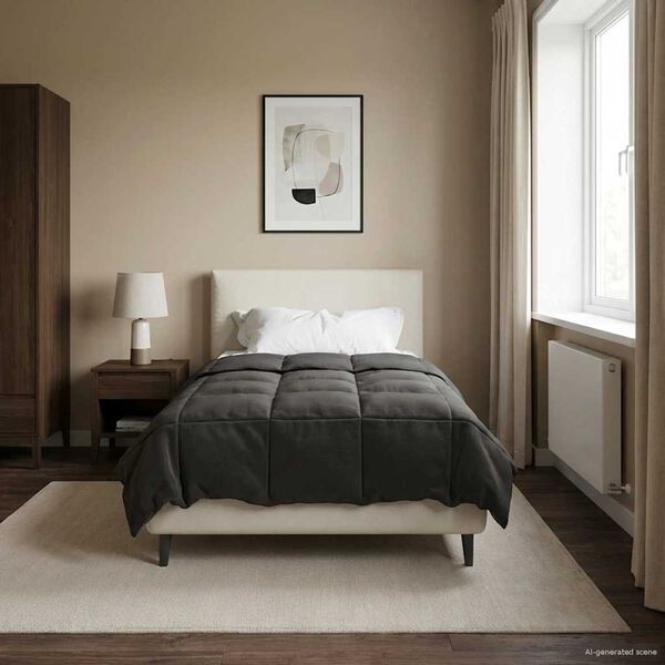 vidaXL Celoročn&iacute; přikr&yacute;vka &Scaron;něrov&aacute;n Antracit 135 x 200 cm Mikrovl&aacute;kno