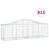 vidaXL Klenut&eacute; gabionov&eacute; ko&scaron;e 13 ks 200x50x60/80 cm pozinkovan&eacute; železo