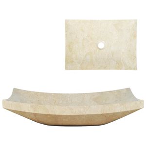 vidaXL Umyvadlo 50 x 35 x 12 cm mramor kr&eacute;mov&eacute;