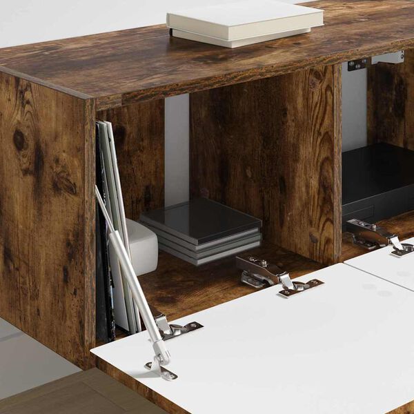 vidaXL TV wall cabinet N&aacute;stěnn&yacute; Kouřov&yacute; dub 78,5 x 31 x 29,5 cm