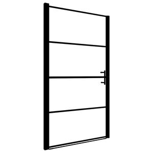 vidaXL Sprchov&eacute; dveře matn&eacute; tvrzen&eacute; sklo 81 x 195 cm čern&eacute;