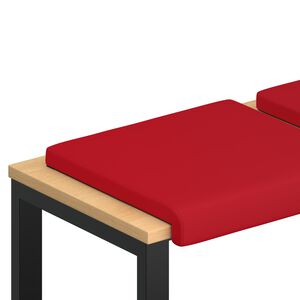 vidaXL Pol&scaron;t&aacute;ř na lavici 4 ks Uměl&aacute; kůže Červen&aacute; Hloubka 35 cm