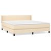 vidaXL Box spring postel s matrac&iacute; kr&eacute;mov&aacute; 160x200 cm textil