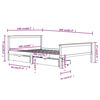 vidaXL R&aacute;m postele se 2 z&aacute;suvkami masivn&iacute; borovice 160 x 200 cm