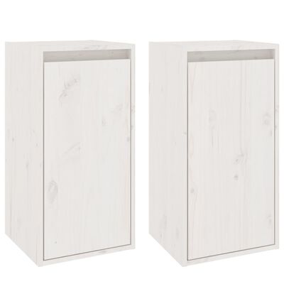 vidaXL Nástěnné skříňky 2 ks bílé 30 x 30 x 60 cm masivní borové dřevo