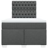 vidaXL Box spring postel s matrac&iacute; tmavě &scaron;ed&aacute; 120x190 cm textil