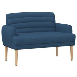 vidaXL Pohovka s knofl&iacute;kov&yacute;m pro&scaron;&iacute;v&aacute;n&iacute;m Modr&aacute; 116 x 67 x 80 cm Textil