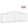 vidaXL Klenut&eacute; gabionov&eacute; ko&scaron;e 18 ks 200x50x60/80 cm pozinkovan&eacute; železo