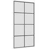 vidaXL Posuvn&eacute; dveře se sadou kov&aacute;n&iacute; čern&eacute; 102,5x205 cm ESG Glass