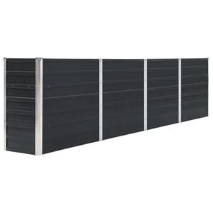vidaXL Vyv&yacute;&scaron;en&yacute; z&aacute;hon 320 x 40 x 77 cm pozinkovan&aacute; ocel antracitov&yacute;
