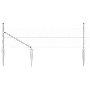 vidaXL Plotov&yacute; sloupek. Stř&iacute;brn&aacute;