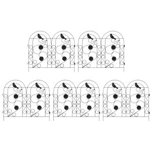 vidaXL Zahradn&iacute; plot Trel&aacute;ž Čern&aacute; 308,5 x 54,5 x 0,3 cm
