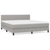 vidaXL Box spring postel s matrac&iacute; světle &scaron;ed&aacute; 160 x 200 cm textil