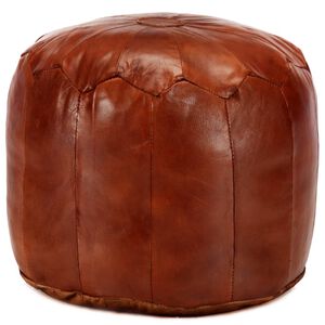 vidaXL Sedac&iacute; puf bronzov&yacute; 40 x 35 cm prav&aacute; koz&iacute; kůže