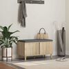 vidaXL Chodbičkov&aacute; lavice s pol&scaron;t&aacute;řem Sonoma dub 80 x 38 x 46 cm