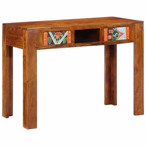 vidaXL Stůl na psan&iacute; se z&aacute;suvkou s &uacute;loži&scaron;těm Hněd&aacute; 100 x 50 x 75 cm
