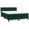 vidaXL Box spring postel s matrac&iacute; tmavě zelen&aacute; 140x200 cm samet