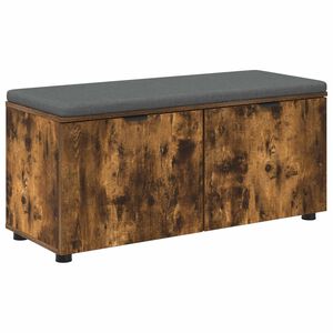 vidaXL Chodbičkov&aacute; lavice s pol&scaron;t&aacute;řem Uzen&yacute; Dub 100 x 38 x 46 cm