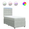 vidaXL Box spring postel s matrac&iacute; světle &scaron;ed&aacute; 80 x 200 cm samet