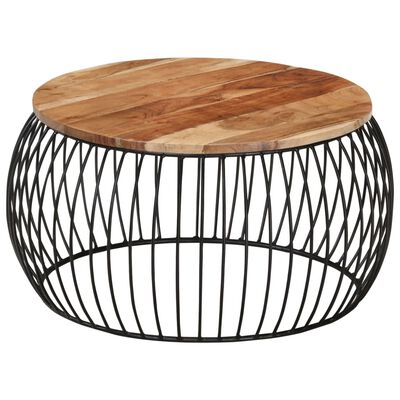 vidaXL Konferenční stolek Ø 68 cm masivní akáciové dřevo