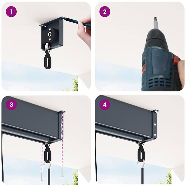 vidaXL Venkovn&iacute; roleta 160 x 250 cm modrob&iacute;l&aacute;