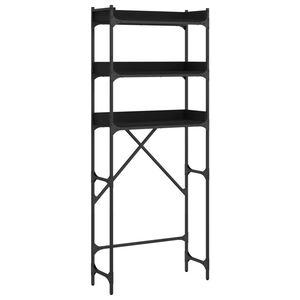 vidaXL Reg&aacute;l nad pračku čern&yacute; 67 x 25 x 163 cm kompozitn&iacute; dřevo