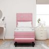 vidaXL Postel s boxspringem s matrac&iacute; s čelo Růžov&aacute; 80 x 200 cm samet