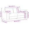 vidaXL Loveseat Sofa Tmavě &scaron;ed&aacute; 180x77x82 cm samet