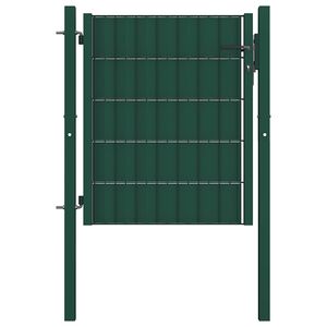 vidaXL Plotov&aacute; branka PVC a ocel 100 x 81 cm zelen&aacute;