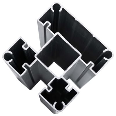 vidaXL Set plotového dílce WPC 1657 x (105–186) cm černý