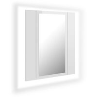 vidaXL LED koupelnová skříňka se zrcadlem lesklá bílá 40x12x45cm akryl
