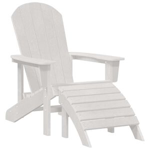 vidaXL Adirondack židle B&iacute;l&aacute; HDPE