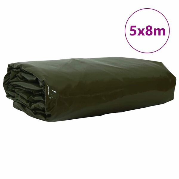 vidaXL Plachta 650g / m&sup2; Olivově zelen&aacute; 5 x 8 m