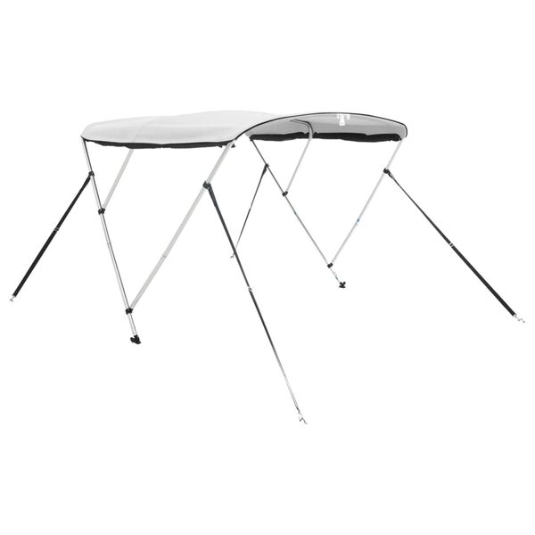 vidaXL Bimini stříška se 3 oblouky a bočnicemi 183x(170–182)x137 cm