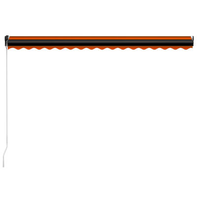 vidaXL Ručně zatahovací markýza s LED světlem 450x300 cm oranžovohnědá