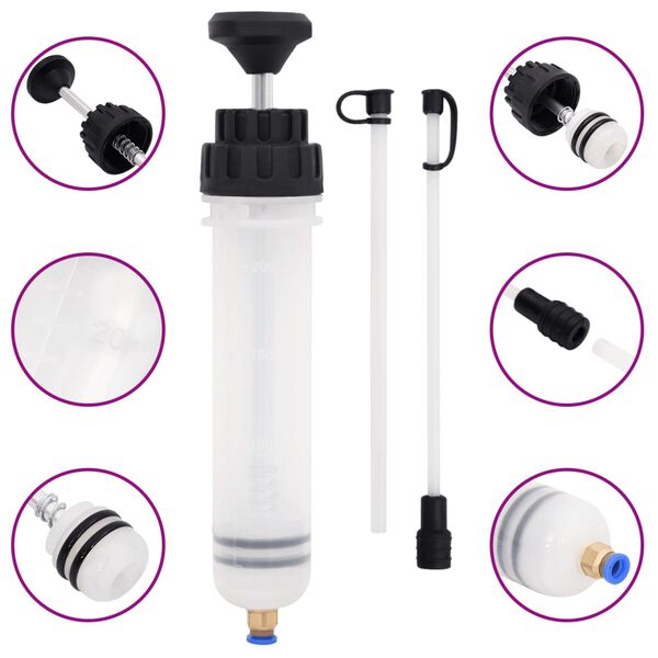 vidaXL Sada k odvzdušnění brzd bílá a černá 0,2 l